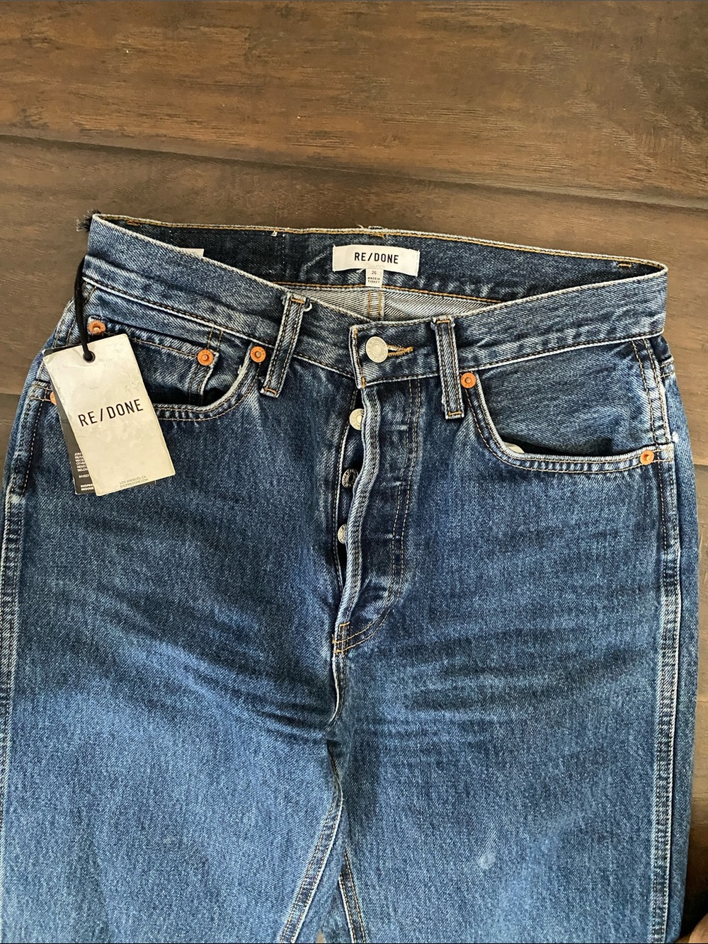 New Re/Done 90sHigh Rise Loose Heritage Rinse jeans women’s size 26*30”
